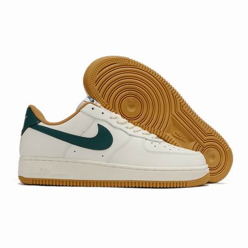 Cheap Nike Air Force 1 White Green Khaki Shoes Men and Women-27 - Click Image to Close